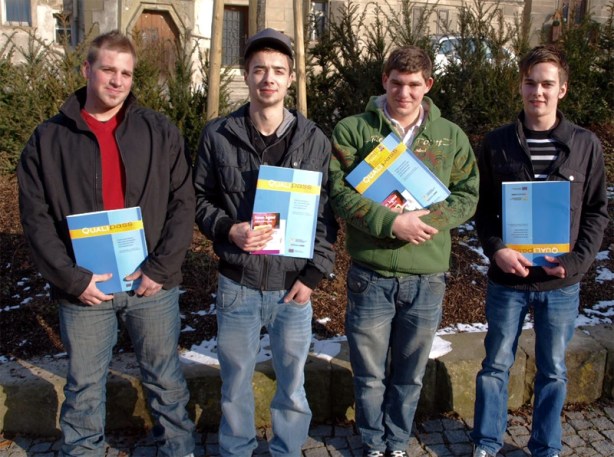 JuLeiCa Absolventen v.l.n.r.: Daniel Hengge, Marcel Hofmann, Jan Schäfer, Patrick Braun