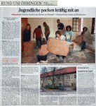 Zeitungsartikel zum Jugendhausausbau